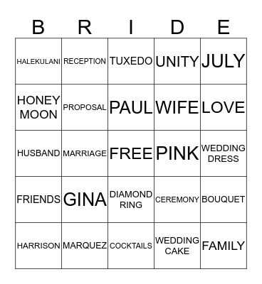 Bingo Card