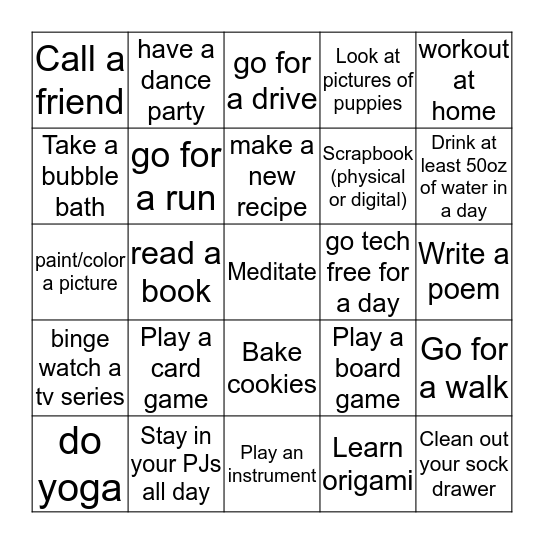 #COVID2020 Bingo Card