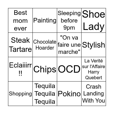 Youya Bingo Card