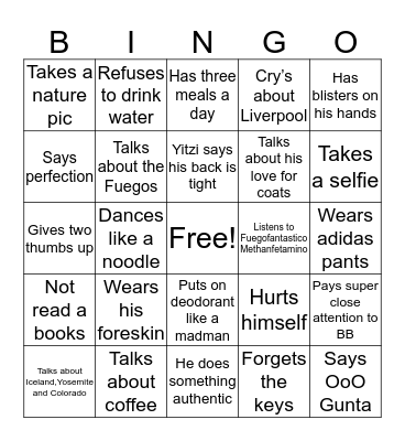 Yitzi Hain’s ultimate bingo  Bingo Card