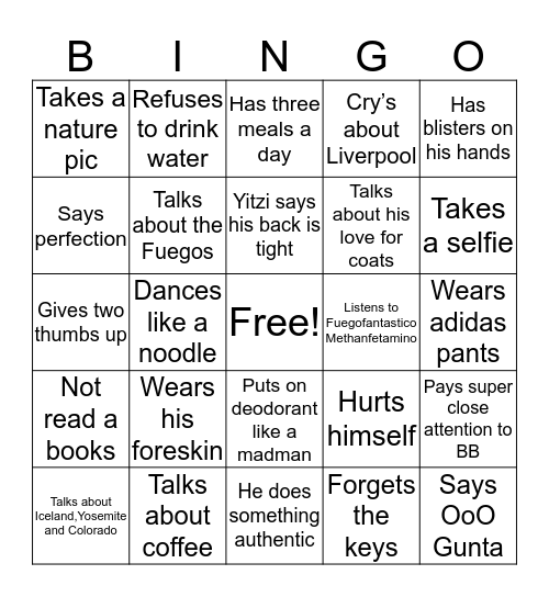 Yitzi Hain’s ultimate bingo  Bingo Card