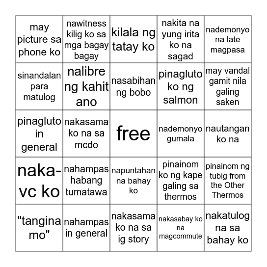 daphne bingo! Bingo Card