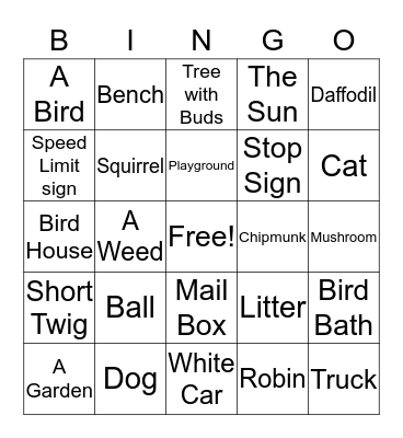 Salem St Paul Spring Time Bingo Card