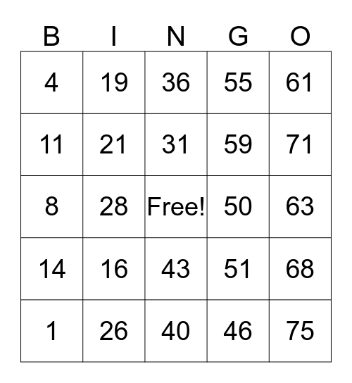 BEJEWELED SNAKE PIT BINGO Card