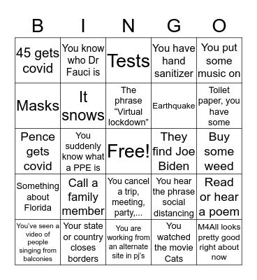 Apocalypse Bingo Card