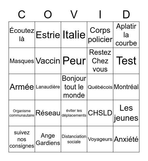 Conférence Dimanche Bingo Card