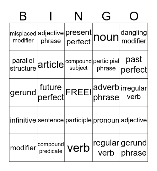 Week Two  Bingo Card