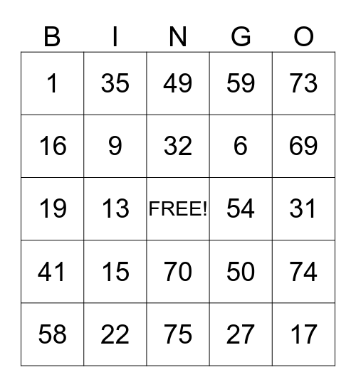 Carline23 Lucky Cards Bingo Card