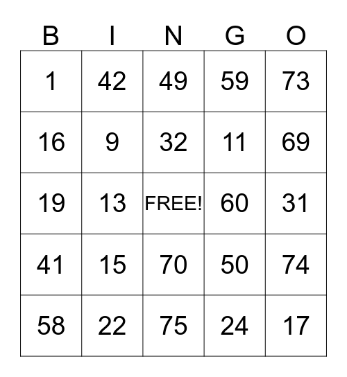 Carline23 Lucky Cards Bingo Card