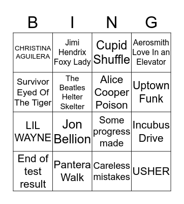 Lent Term Report Bingo Card