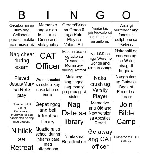 Bingo Card