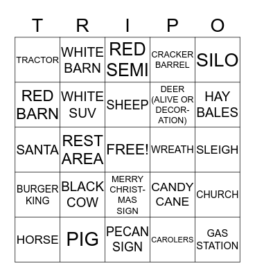 GOING HOME  Bingo Card