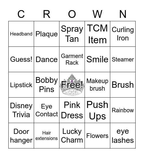 The Crowning Moment Bingo Card