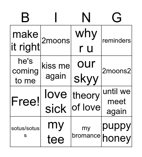 thai bls bingo Card