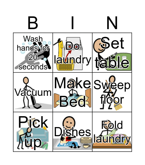 Daily Living/Vocational BINGO Card