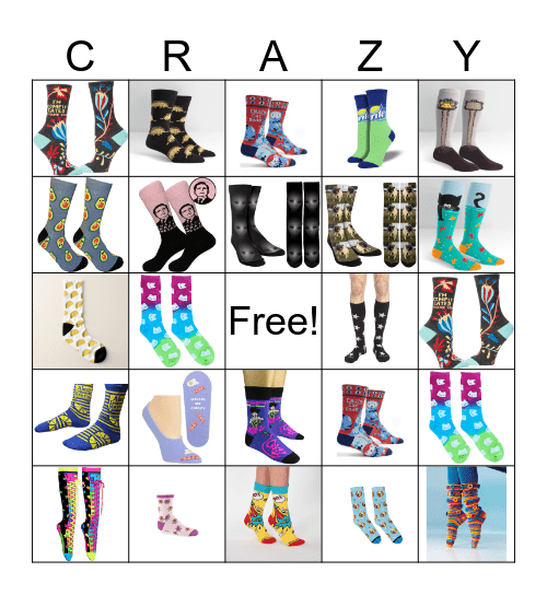 Crazy Sock Bingo Card