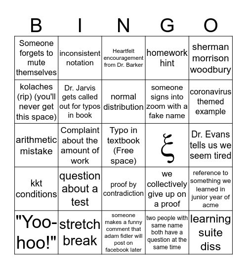 ACME Bingo Card