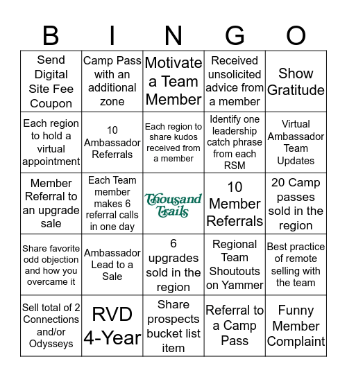 Big Time Blackout BINGO Challenge Bingo Card