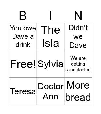 Family WhatsApp Card Bingo Card
