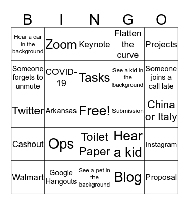 Field Agent Bingo Card