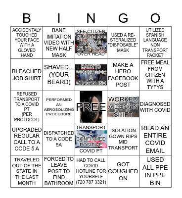 COVID BINGO Card