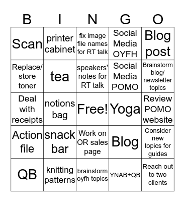 Daily Bingo Card