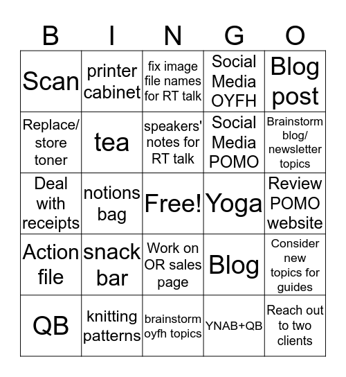 Daily Bingo Card