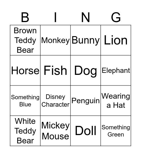 Neighborhood Bingo Card