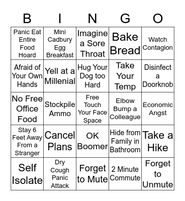 COVID-19 Bingo Card