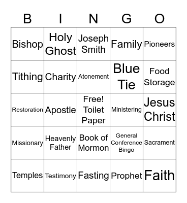 April 2020 Conference Bingo Card