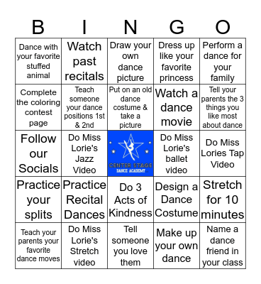 CSDA Bingo Card