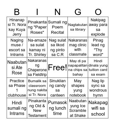 WONDROUS EDITION Bingo Card