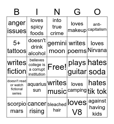 are you me? Bingo Card