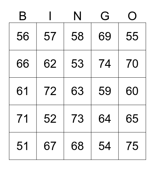 JenjeN Bingo Card