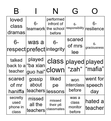 ynps 2019 batch Bingo Card