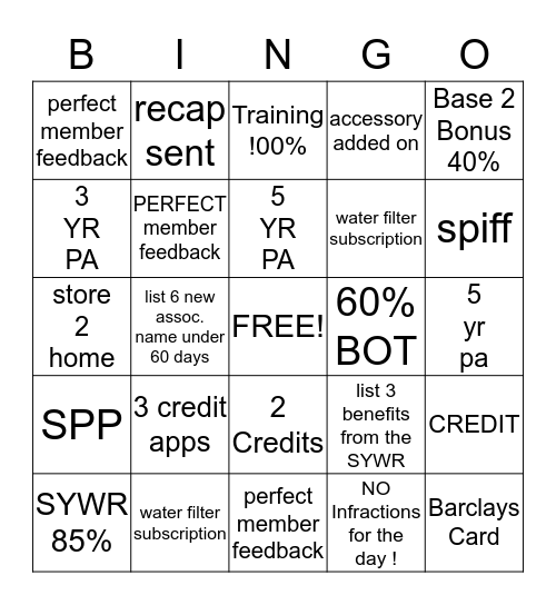 hardline  Bingo Card