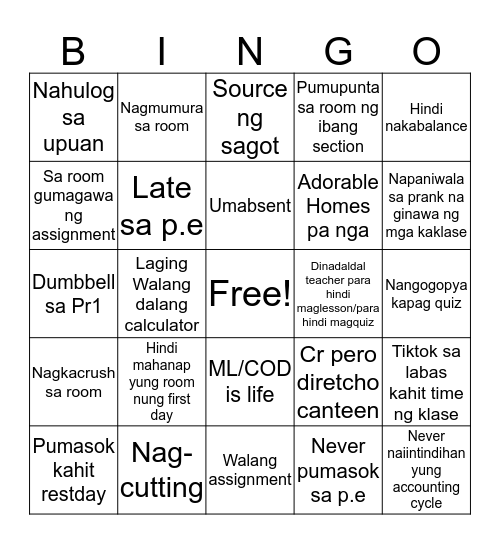 11 ABM AYALA  Bingo Card