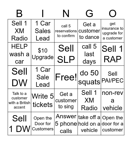 Enterprise Bingo Card