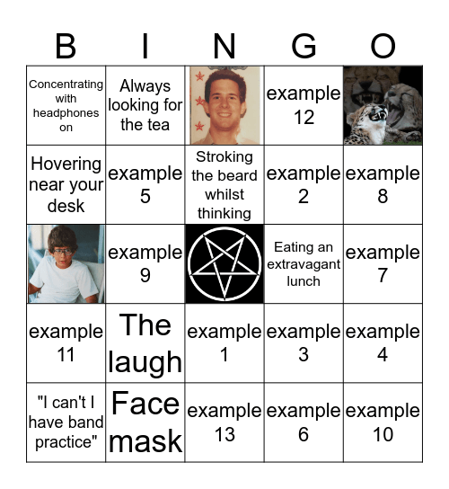 Baxter Bingo Card