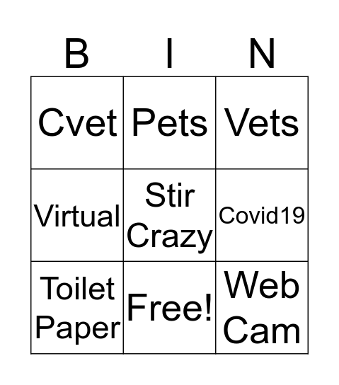 Cvet Bingo Card