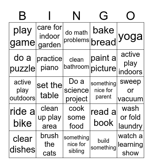 Bell Bingo Card