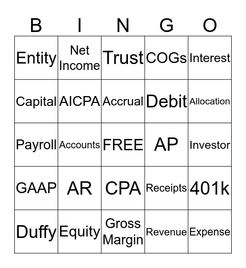 DK Virtual 2020 Tax Bingo! Bingo Card