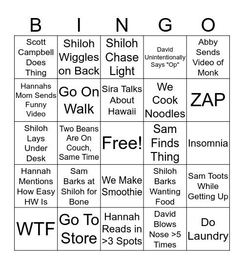 Quarantine Bingo (Please Help) Bingo Card
