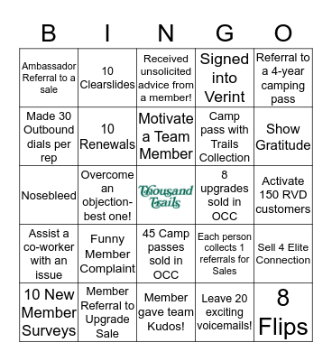 Big Time Blackout BINGO Challenge Bingo Card
