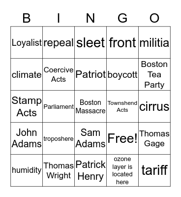 Bingo Card