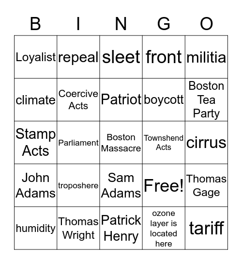 Bingo Card