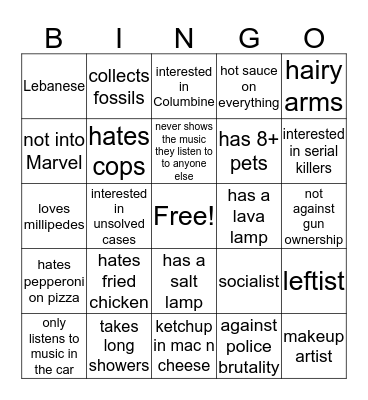 are you me? part XI Bingo Card