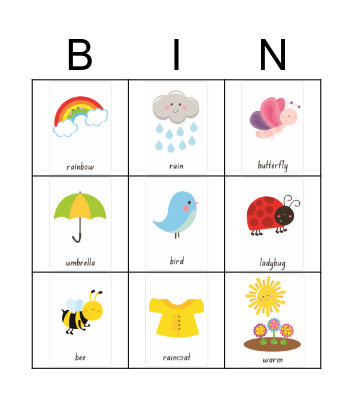 SPRING BINGO Card