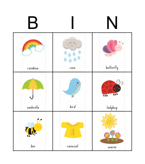 SPRING BINGO Card