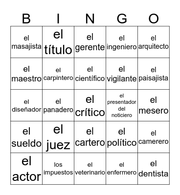 Lotería: El futuro Bingo Card